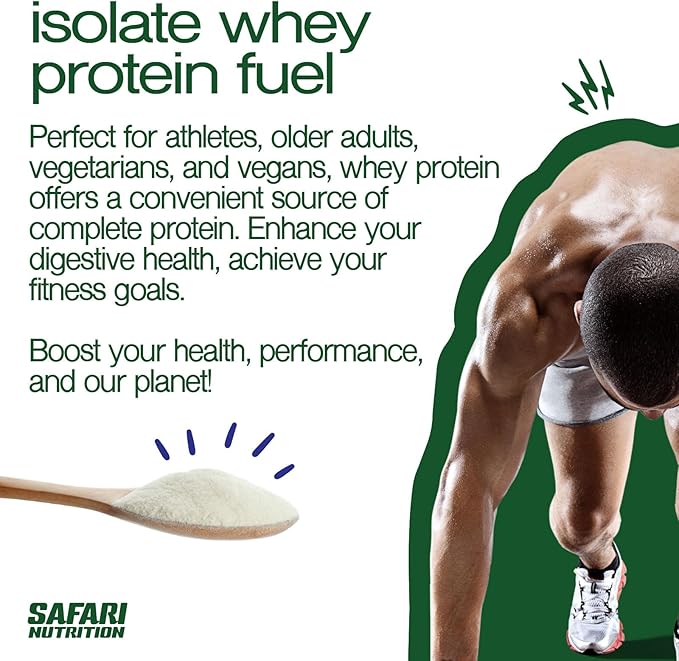 Safari Nu 100% Isolate Premium Protein Powder Vanilla - 2 LB Tub 26G of Protein - Isolate Whey Protein Blend - 12g BCAAs Per 2 Scoops (2 Pounds Isolate Vanilla)