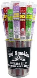 Buffalo Bills Assorted Hot Ole Smokies - 15 Wrapped Beef Sticks Per Tub