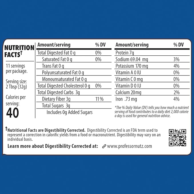 Professor Nutz Organic Peanut Butter- Low Calorie Nut Butter Natural Peanut Butter Natural Fiber Healthy Peanuts Great source of Protein 30 Essential Vitamins (12.41 Ounce Caramel Kiss)