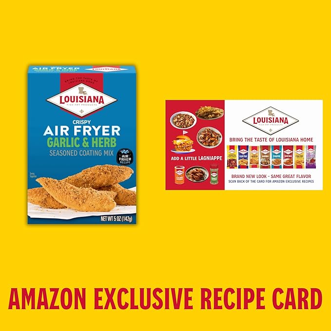 Louisiana Fish Fry Air Fry Garlic &amp Herb Mix 5 oz (Pack of 6)