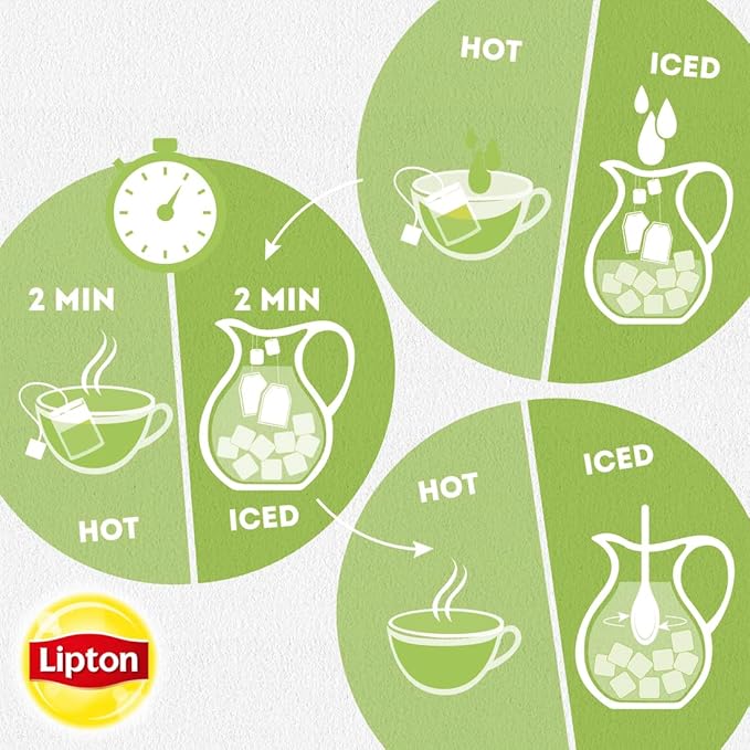 Lipton 100% Natural Green Tea 20 Count (Pack of 6)