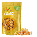 Amrita Golden Raisins 2 lb | No Added Sugar Naturally Sweet Gluten Free Dried Sultanas Kishmish | Packed Fresh in Resealable Bags | Yellow and White Raisins Vegan Snacks Healthy Snacks