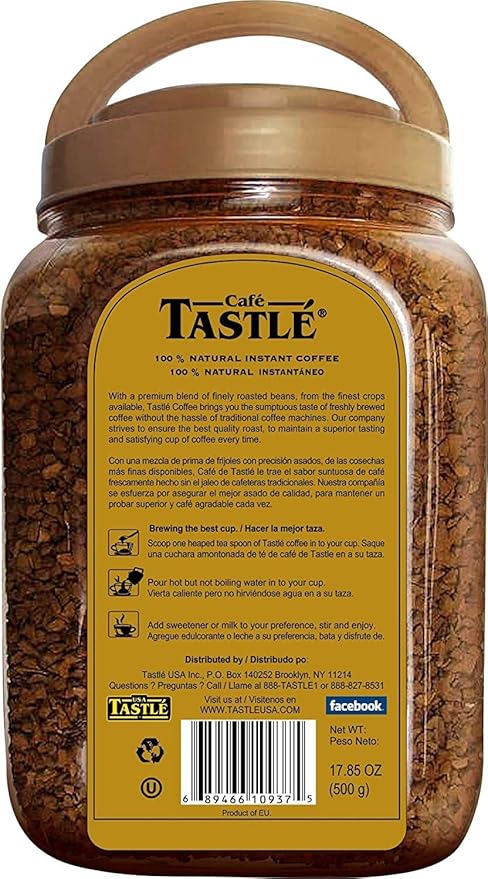 Cafe Tastle Gold Freeze Dried Instant Coffee 2 jars of 17.85 oz (35.70 Oz)