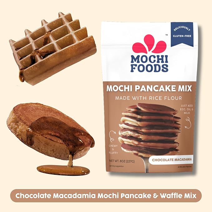 Mochi Foods Holiday Gift Set - Winter Collection Premium Rice Flour Baking Mix Collection with Mochi Donut Mix Ube Mochi Pancake Mix Chocolate Macadamia Mochi Pancake Mix 8 oz Packages (2025 Winte