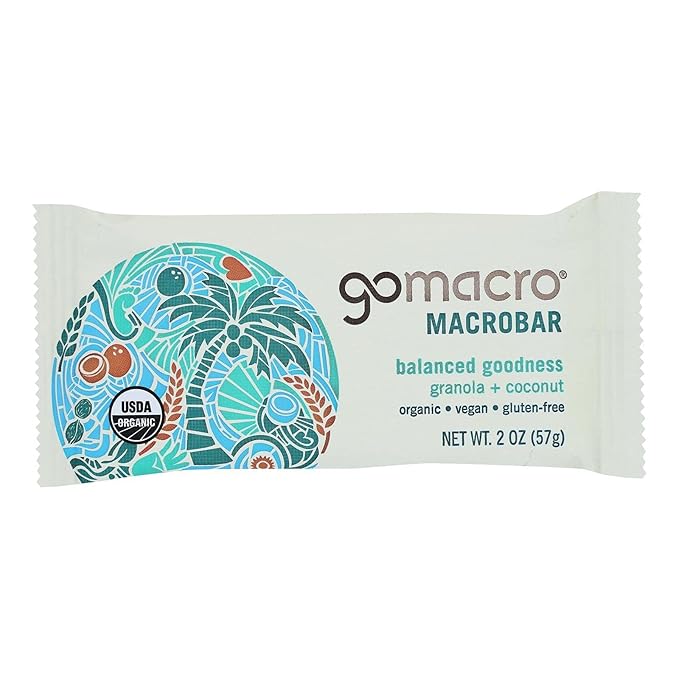GoMacro Organic Macrobar 2 oz bars Peanut Butter Chocolate Chip 12 bars(Pack of 12)