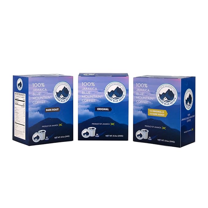 Mamre Blue 100% Jamaica Blue Mountain Coffee (24 Count Dark Roast)