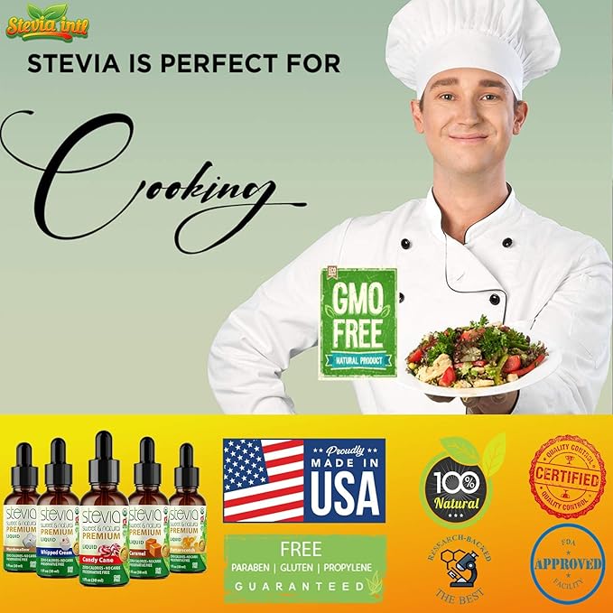 Stevia Intl - (Pack of 5) Wonka Land Bundle. Stevia Liquid Drops with 5 Flavors. All Naturally Sweet Non-Bitter No Sugar Added 0 Carb 0 Calorie Non-GMO Vegan Diabetic &amp Keto Friendly (1oz)