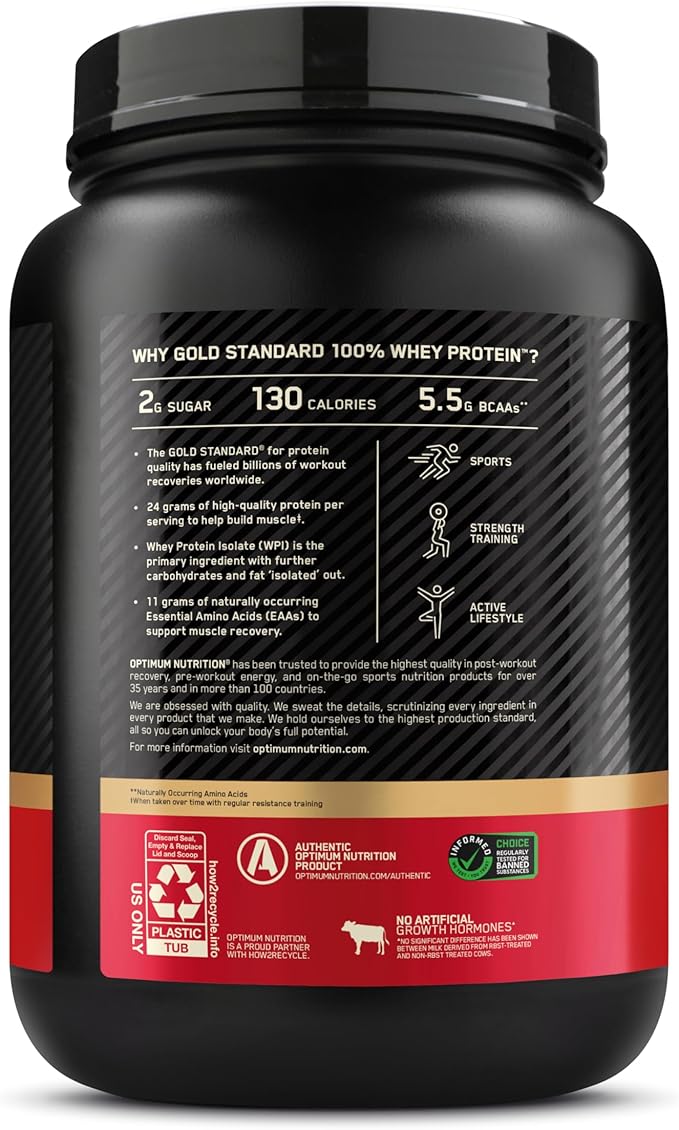 Optimum Nutrition Gold Standard 100% Whey Protein Powder Chocolate Malt 2 Pound (Packaging May Vary)