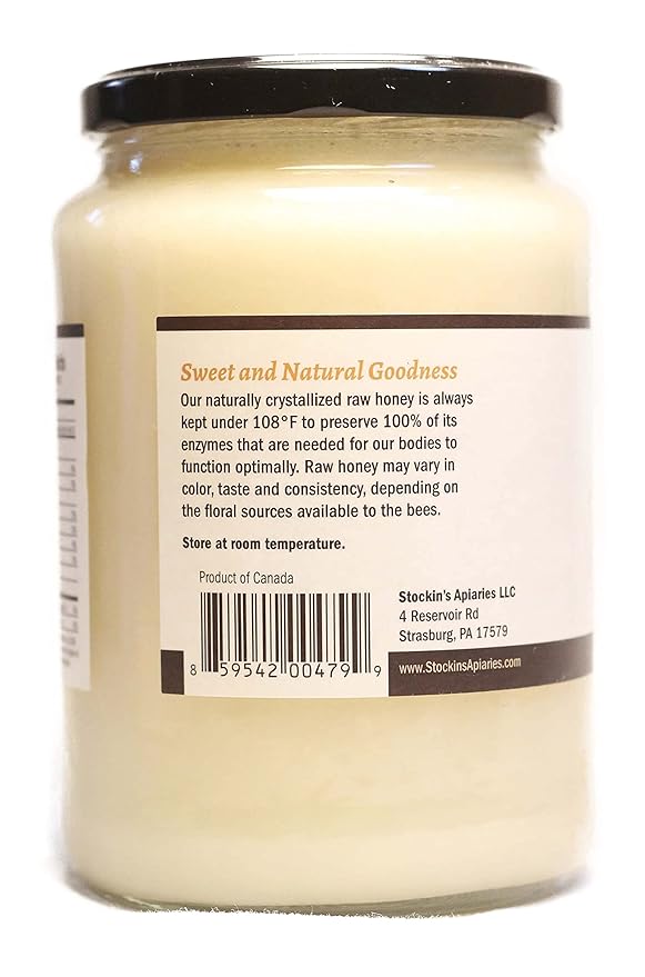 Stockin's Apiaries Raw Alfalfa Honey Unheated Unfiltered &amp Nutritious 35.2 Oz.