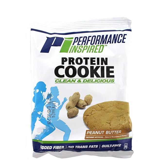 Performance Inspired Nutrition Protein Cookie - Contains: 15G Isolate Protein - 7G Of Fiber - All Natural - Guilt Free - No Artificial Ingredients - Peanut Butter Flavor - 12 Count
