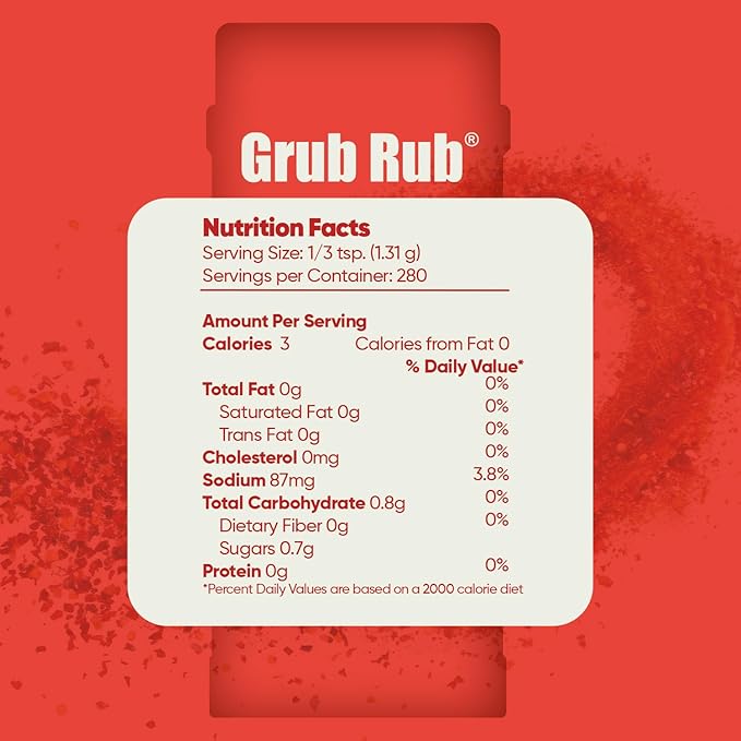 GRUB RUB BBQ Seasonings and Rubs Bold Flavor for any cut Steak Seasoning BBQ Blend Tenderizes Naturally Seasonings and Spices for Cooking enhances Texture and Taste - 2 Pack | 13 oz each