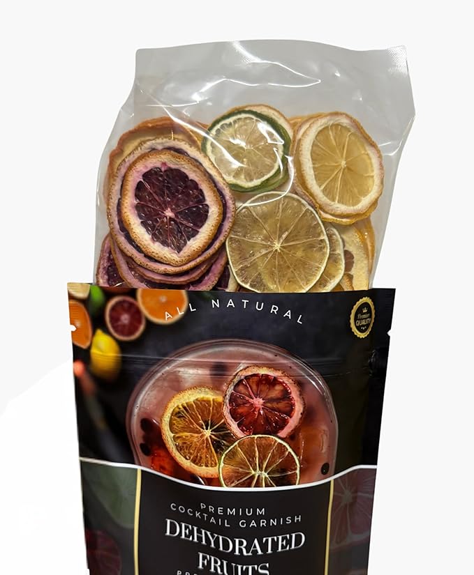 Dried Citrus Slices | 35± Slices | Preserved Peel Premium DRIED FRUITS for Luxury Cocktail Garnishes for Establishments and Home bar. Dehydrated Citrus Mix - Lemon - Lime - Orange - Grapefruit - Blood