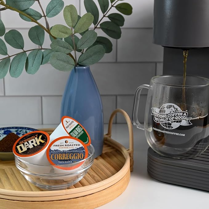 Fresh Roasted Coffee Dark Roast Big Box Variety Pack K-Cup Compatible 144 Count