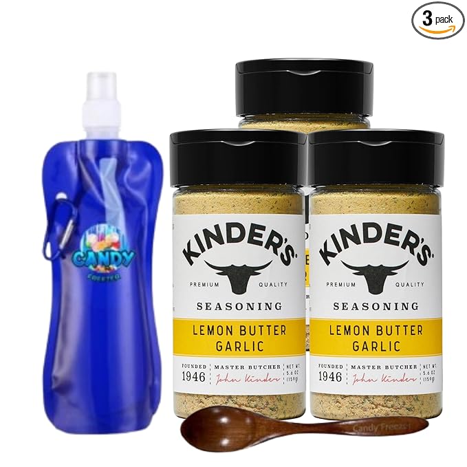 Candy Freezer K!ndεr’ѕ Premium Blend Seasoning – Three (3) 5.6 oz Bottles – All-Purpose Seasoning for Grilling Cooking &amp Roasting – No MSG Gluten-Free Non-GMO – Includes Collapsible Bottle &amp