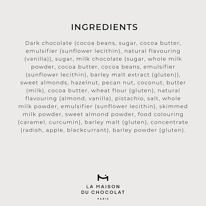 LA MAISON DU CHOCOLAT Pralines Gift Box Gourmet Milk and Dark French Chocolate Gift Box (24 Pieces)