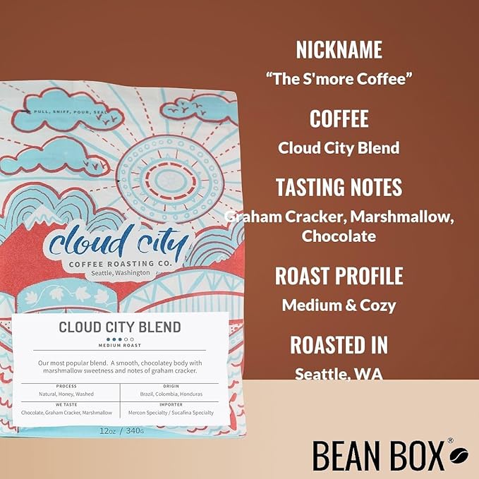 Bean Box Sampler - Roasted by Cloud City 2-Pack Freshly Ground Coffee Gourmet Coffee