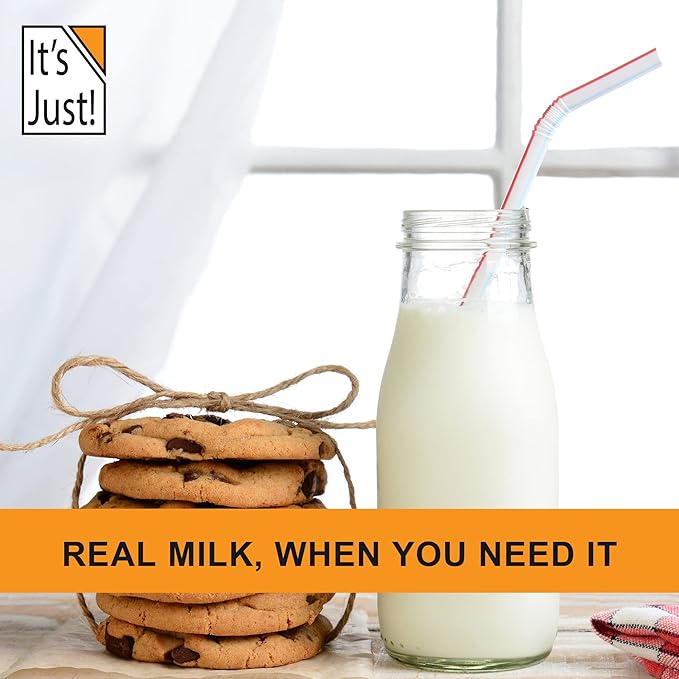 It's Just - Powdered Non-Fat (Skim) Milk rBST/rBGH Hormone Free Shelf Stable Just Add Water Makes Over 1.5 Gallon Milk 2 Pound Milk Powder