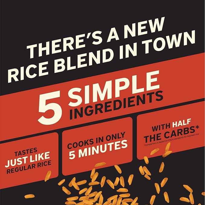 It’s That Simple Chili-Infused Rice Blend from It's Skinny 50% Less Carbs Certified Gluten-Free Non-GMO &amp Vegan Cooks in 5 Minutes – 5.29 oz (Pack of 6)