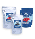 Thousand Lakes Freeze Dried Bulk Berries Bundle - 100% Sliced Strawberries 5 oz Whole Raspberries 2-Pack (2.4 oz total) Whole Blueberries 3.5 oz