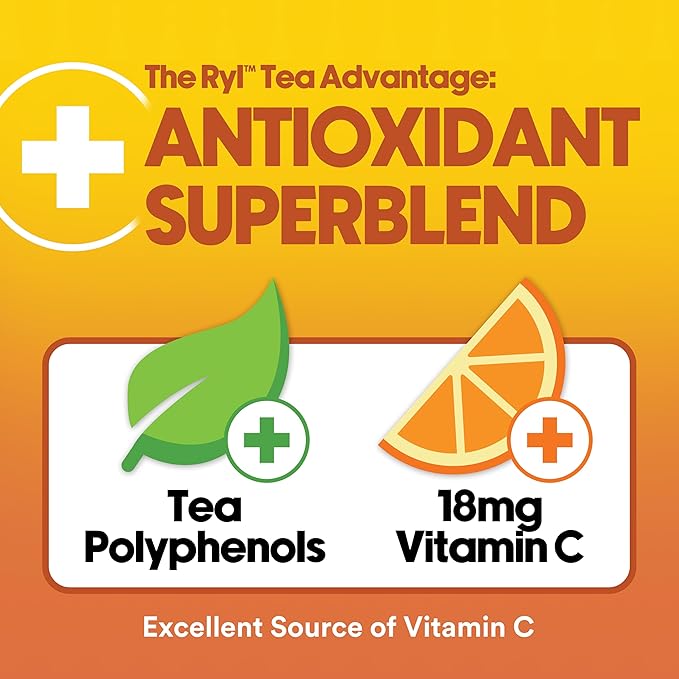 Ryl Iced Tea Half &amp Half Antioxidant Superblend No Artificial Ingredients 16.0 Fl Oz (12-Pack)