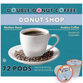 Double Donut Coffee Double Donut Donut Shop Flavored Coffee PodsMedium Roast Coffee Compatible with Keurig K Cups Brewers 72 Count Value Pack