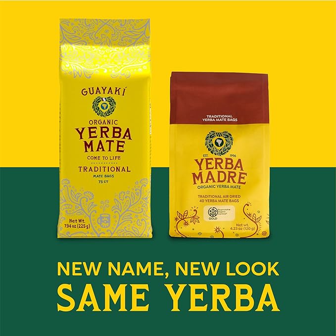 Yerba Madre Organic Yerba Mate Bags 40 Count (Pack of 6)