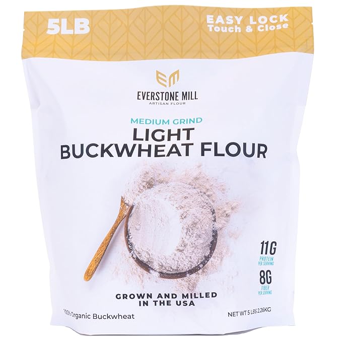Buckwheat Flour | 5 LBS | Premium Quality Organic | Light/White | Medium Grind