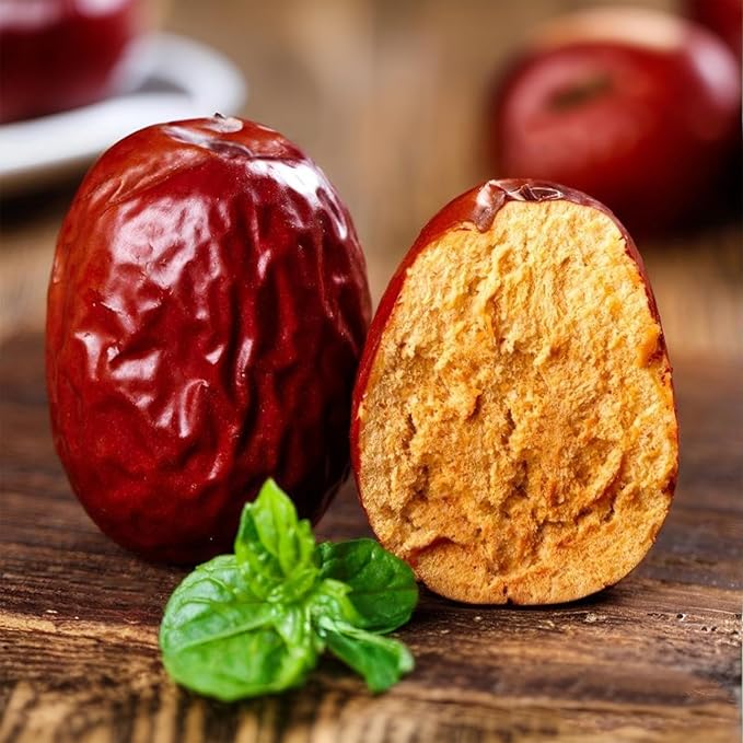 DGYLHBJ Jujube Dates 2.2LB/1000g Chinese Red Date Selected Dried Jujubes for Tea Baking Cooking Chewy Snacks Without Additives 红枣 (Large Dates-2.2LB)