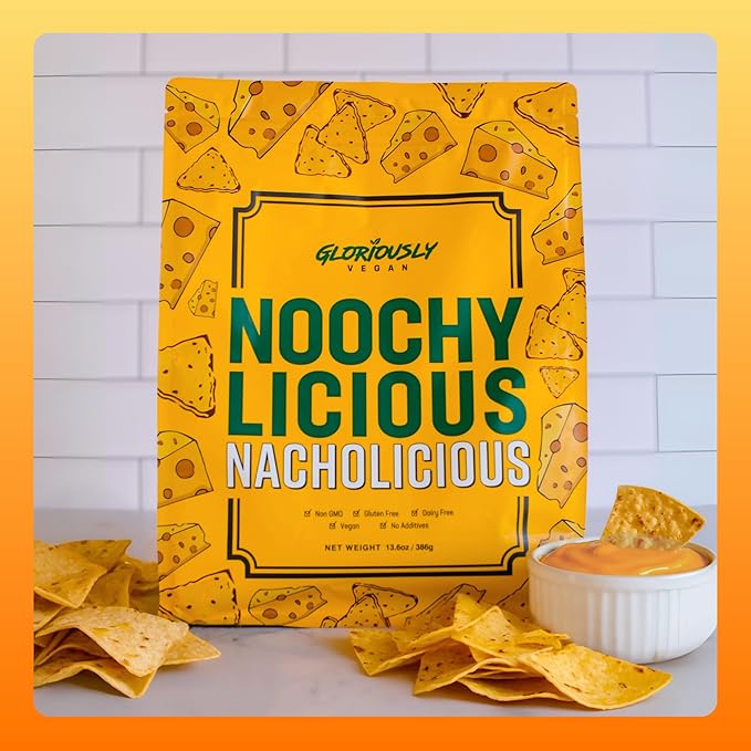 Gloriously Vegan NoochyLicious NachoLicious - Delicious Vegan Bacon Flavoured - Make Restaurant-Quality Vegan Nachos at Home - Free Recipes Included