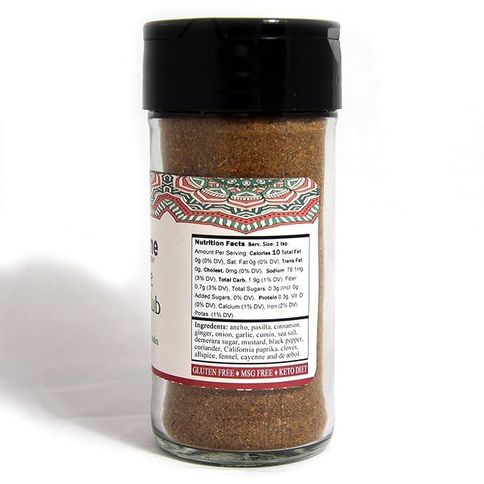 The Grindstone Chicken Rub 18 Spices Perfect for grilling tandoor roast broil 3.50 oz. Glass Jar Pack of 2
