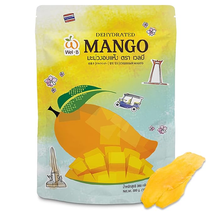 Wel-B Freeze Dried Fruit Snack Fresh Mango Freeze Dried to a Crispy Texture While Retaining Natural Flavor and Nutrition Great Snacks for Kids and Adults No Added Sugar or Preservatives (6 Bags 75
