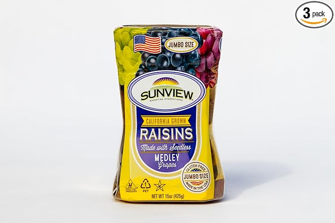 Jumbo Seedless Medley Raisins - 3 15oz. Canisters