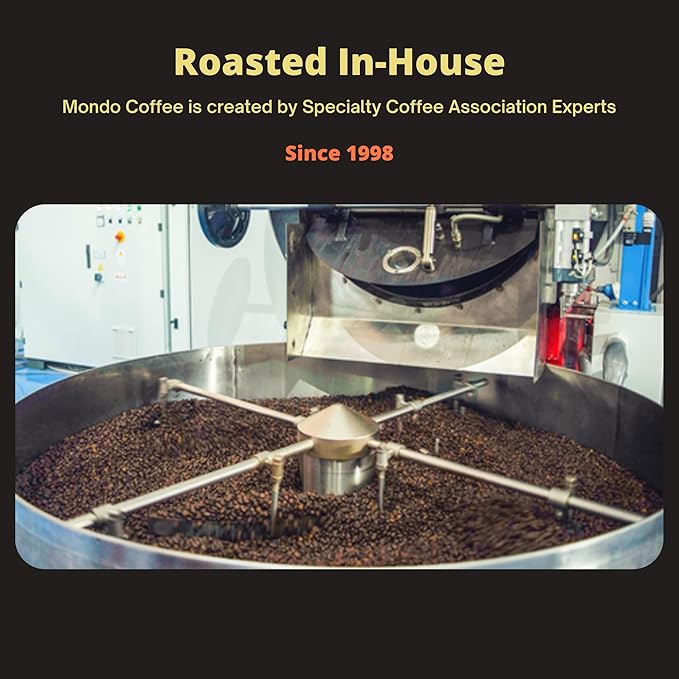 Mondo Whole Bean Coffee 2.2 lbs – USDA Organic 100% Arabica Medium Roast Superior Barista Blend Non-GMO Kosher – Small Batch Roasted for Espresso or Drip Brewing