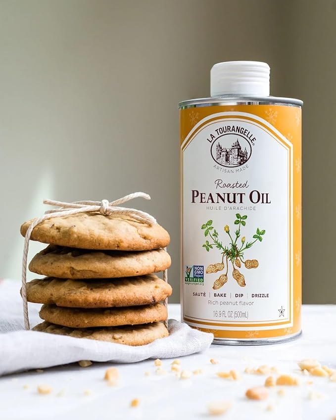 La TourangelleRoasted Peanut OilSlow Roasted Expeller-Pressed for Rich FlavorPerfect for Cooking &amp BakingMed-High HeatUnrefinedSmall Batch Production in USA16.9 Fl Oz(Pack of 2)