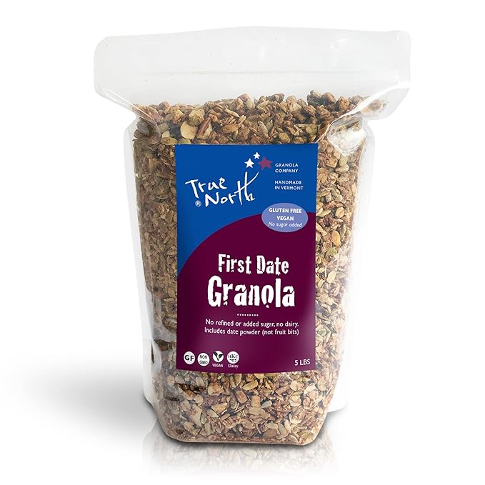 True North Granola – First Date Granola Maple Pecan Rich in Protein Low Sugar Gluten Free Vegan Non-GMO Bulk Bag 5 lb.