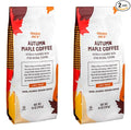 Trader Joes Autumn Maple Ground Coffee - Pack of 2 Bags - 14 oz Per Bag - Seasonal Flavor - 100%% Arabica Ground Coffee - Light Roast