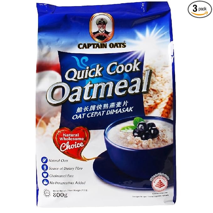Captain Oats 800g (Quick Cook Oatmeal 3 Packs)