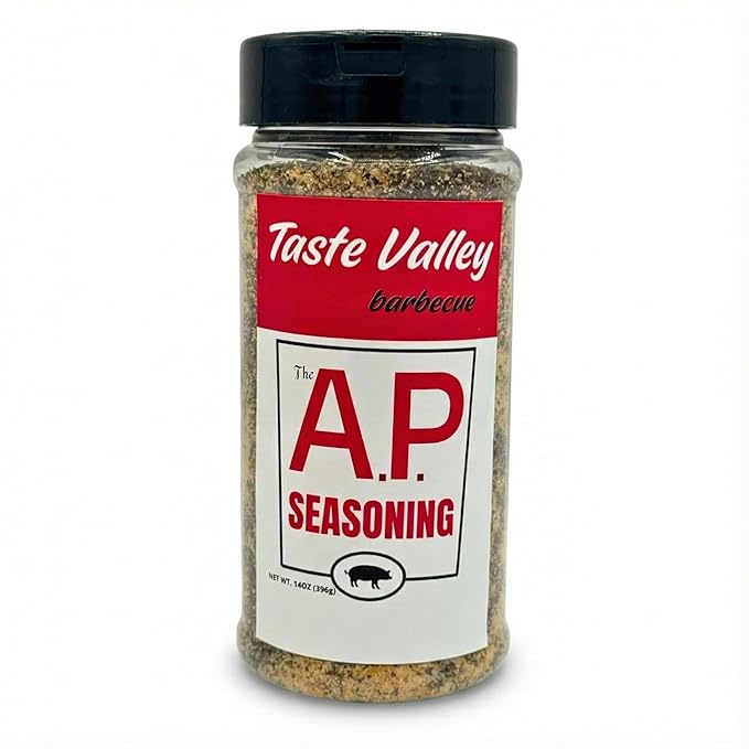 Taste Valley Barbecue A.P. Seasoning All-Purpose BBQ Rub for Pork Beef Chicken &amp Vegetables 14 oz