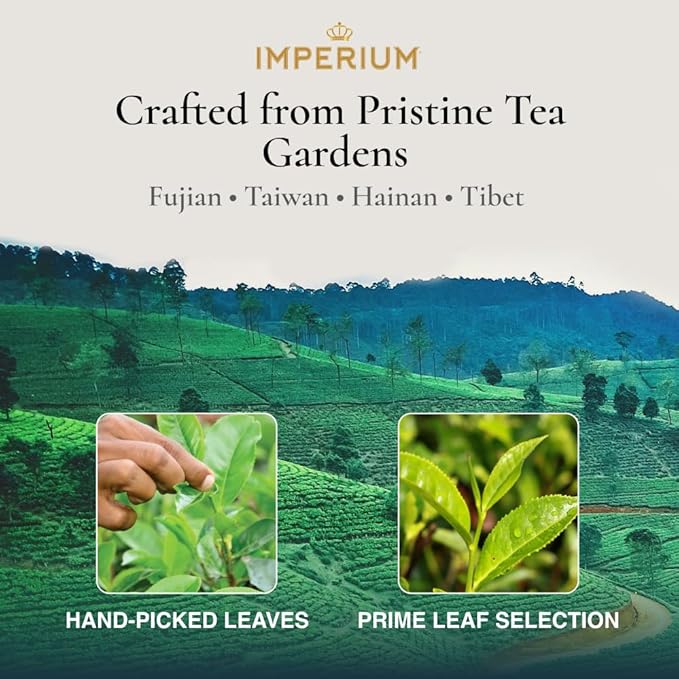 Imperium Lychee Oolong Tea Loose Leaf (4oz) Hand-Picked Premium Oolong Brews 100 Cups Naturally Uplifting Beverage Floral and Fruity Notes Exotic Sweet Aroma and Refreshing Smooth Finish