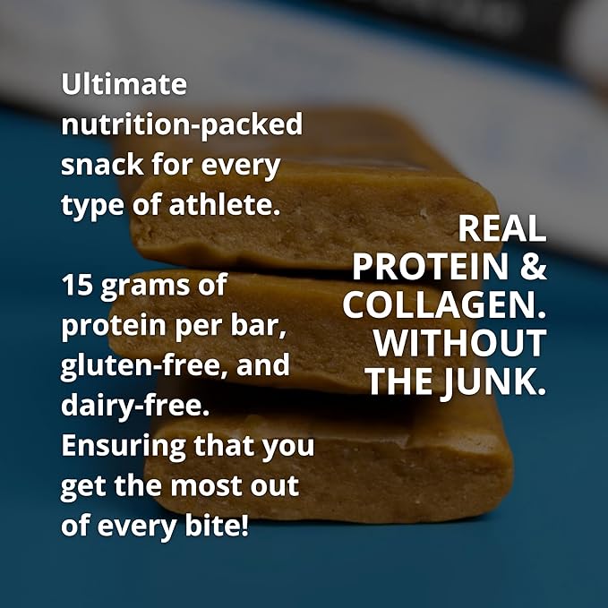 Fuel 4 Ever Collagen Protein Bars | 15G Protein Gluten Free Dairy Free No Stevia or Artificial Ingredients Added Sweetened with Honey | Lemon Coconut Flavor (Box of 12)