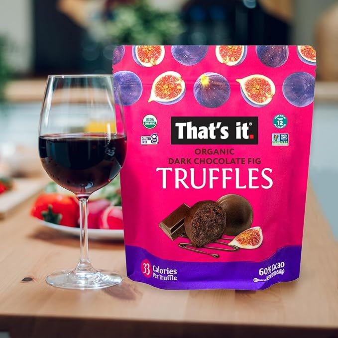 That’s It. Organic Dark Chocolate Truffles Cocoa with Organic Fig | Vegan Plant-Based Gluten-Free | 20 oz