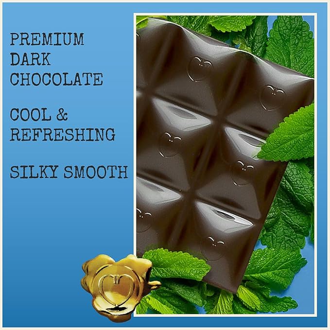 Chocolove Peppermint Dark Chocolate Bars | 55% Cocoa | Crafted in Semi-sweet Premium Chocolate | Non GMO Rainforest Alliance Certified 3.2oz Bar (12 Pack)