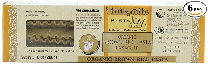 Tinkyada Brown Rice Pasta Lasagne 10-Ounce (Pack of 6)