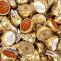 90ct Basketball Party Favors Stickered Kisses Candy Let the Madness Begin (90 Count) - Gold - Candy Included