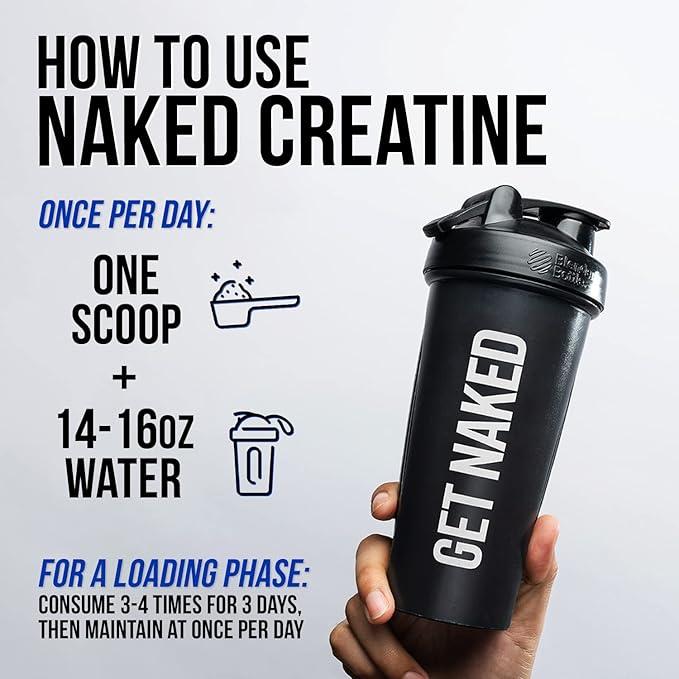 NAKED Vanilla Pea Protein Isolate 2LB Pure Micronized Creatine Monohydrate 1000g (200 Servings) – Vegan Bulk Non-GMO Gluten Free Soy Free