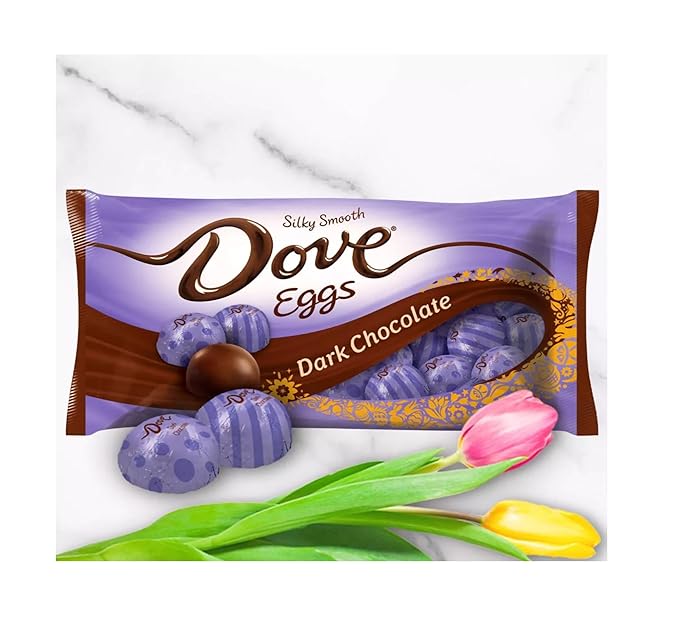 Dove Dark Chocolate Eggs Silky Smooth - Pack of 2 - Rich Chocolate Taste - Smiling Sweets - Delicious Anywhere and Anytime - Perfect for Sharing with Friends and Family