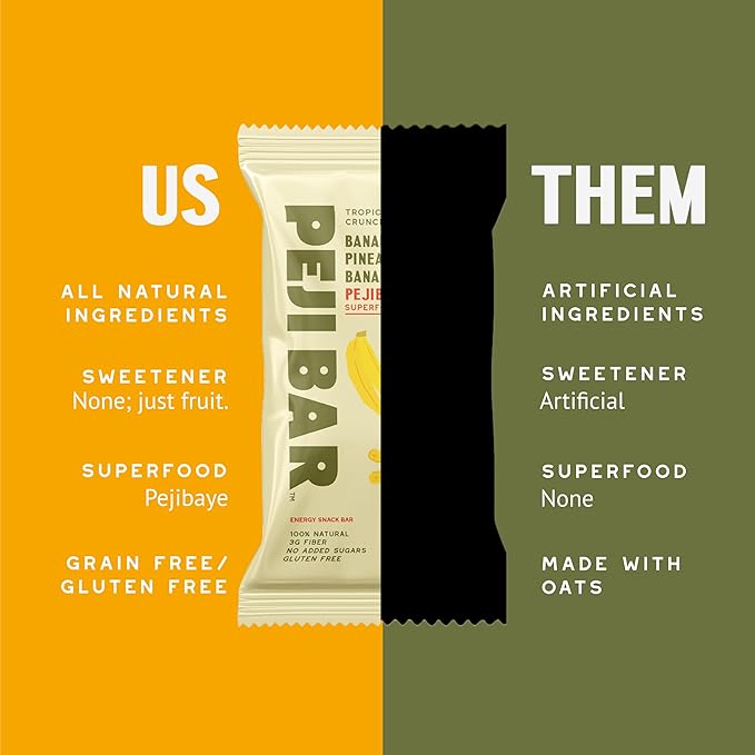 PEJI BAR Superfood Energy Bars | Variety Pack | Gluten Free 6-8g Protein Fiber Whole Ingredients No Sugar Added | Adventure Ready Snack 12 Count