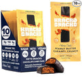 Krack’d Snacks Keto Chocolate Snack Bars 10 Pk | Handmade Low Carb Sugar Free Dark Chocolates with Peanut Butter Caramel Crunch Allulose | Vegan Non-GMO Gluten Free Chocolate Candy Bar