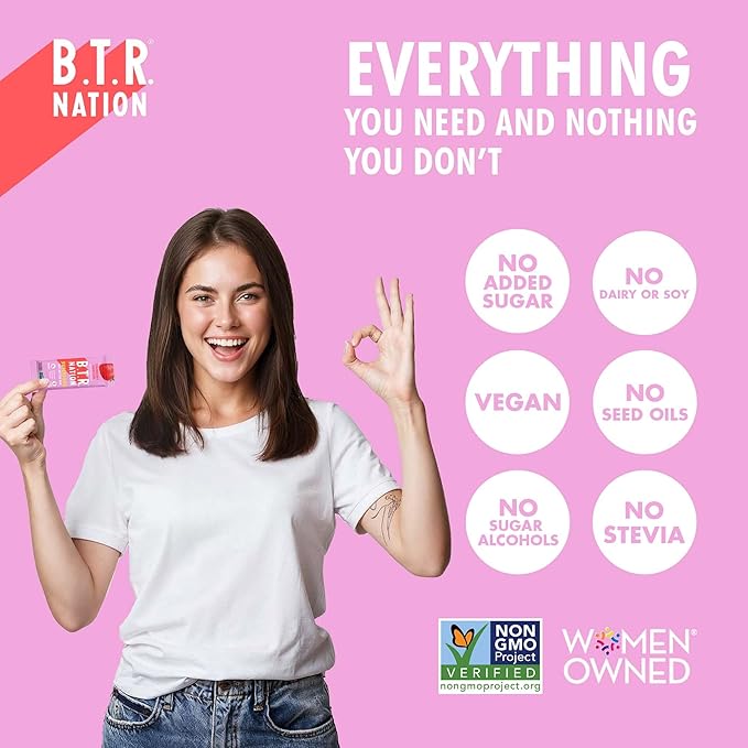 B.T.R. Nation Vegan Superfood Protein Bars - Strawberry Shortcake VITALITY | 12 Bars | Keto Plant Based and Gluten Free Low Carb Sugar Alcohol Free &amp Boosted with Powerful Superfood!