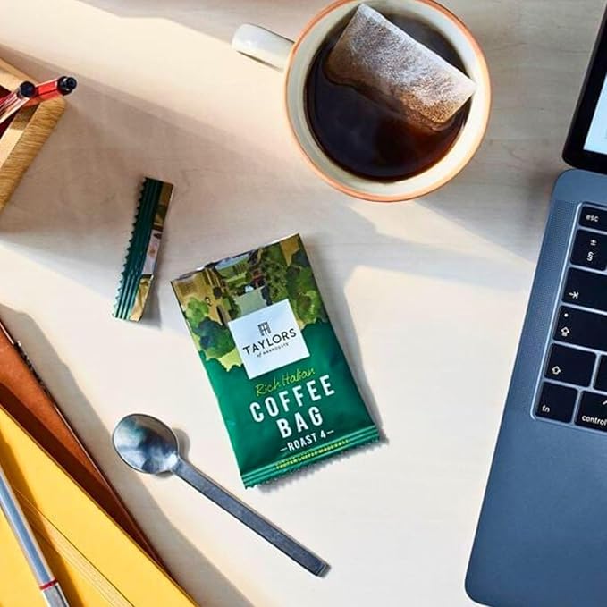 Taylors of Harrogate Coffee Bags 2 X 10 Rich Italian Coffee Bags 2 X 10 Hot Lava Java Coffee Bags and 2 X 10 Flying Start Coffee Bags (Total 6 Packs 60 bags)